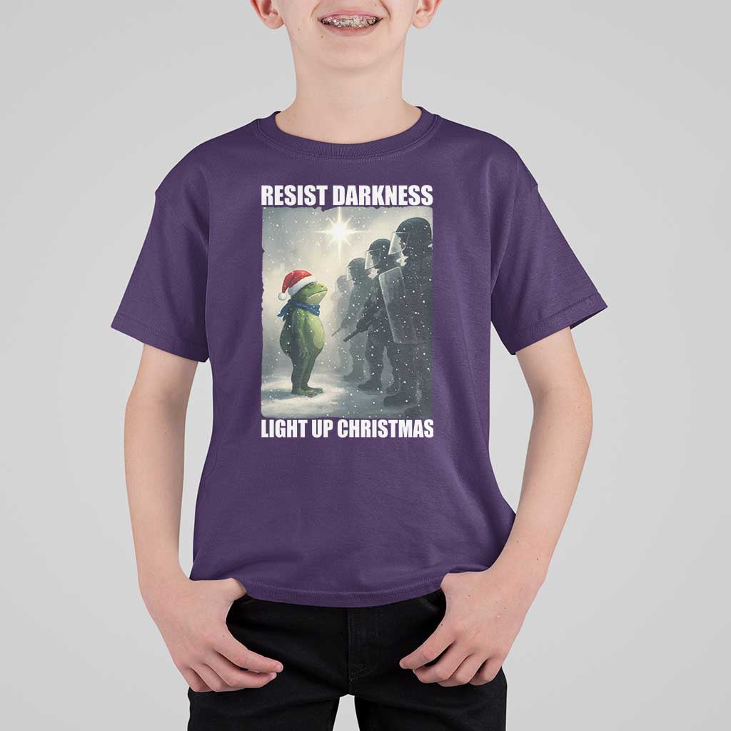 Resist Frog Christmas T Shirt For Kid Funny Portland Protest ICE Activist Meme - Wonder Print Shop