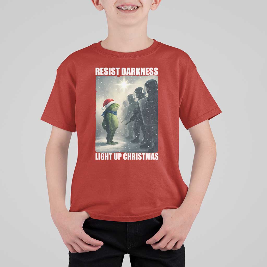 Resist Frog Christmas T Shirt For Kid Funny Portland Protest ICE Activist Meme - Wonder Print Shop