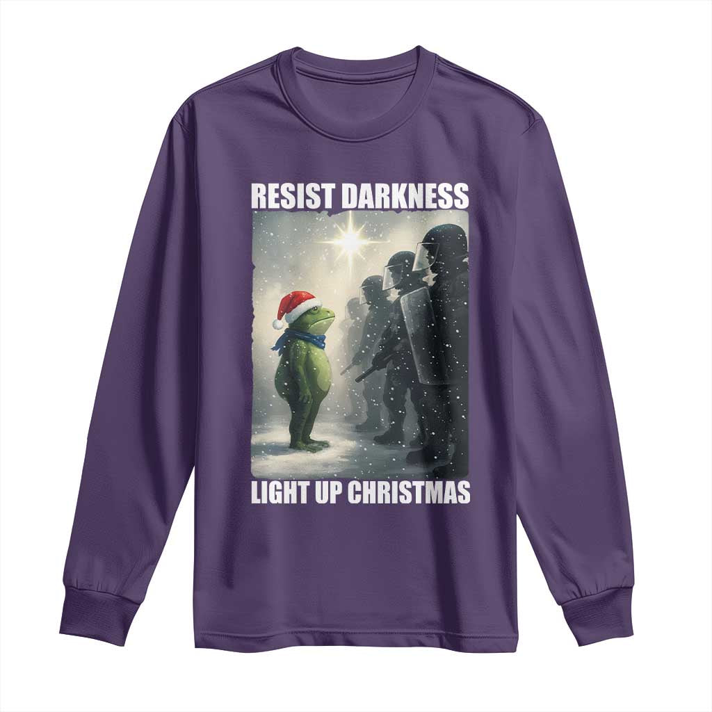 Resist Frog Christmas Long Sleeve Shirt Funny Portland Protest ICE Activist Meme - Wonder Print Shop
