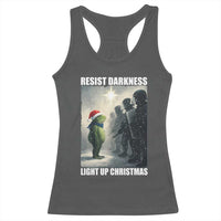 Resist Frog Christmas Racerback Tank Top Funny Portland Protest ICE Activist Meme - Wonder Print Shop