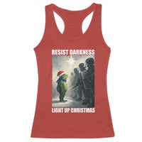 Resist Frog Christmas Racerback Tank Top Funny Portland Protest ICE Activist Meme - Wonder Print Shop