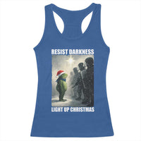 Resist Frog Christmas Racerback Tank Top Funny Portland Protest ICE Activist Meme - Wonder Print Shop