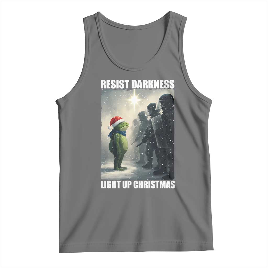 Resist Frog Christmas Tank Top Funny Portland Protest ICE Activist Meme - Wonder Print Shop