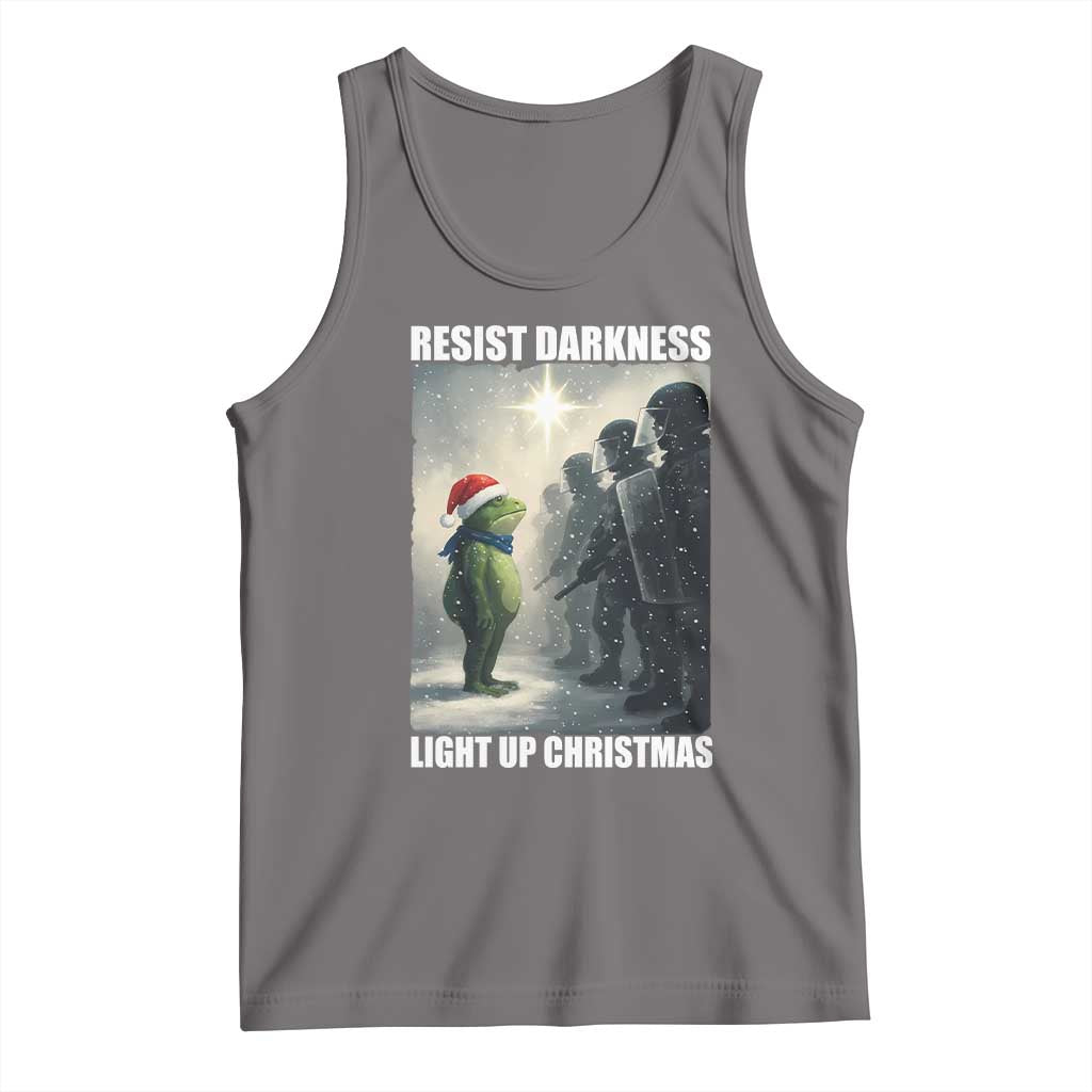 Resist Frog Christmas Tank Top Funny Portland Protest ICE Activist Meme - Wonder Print Shop