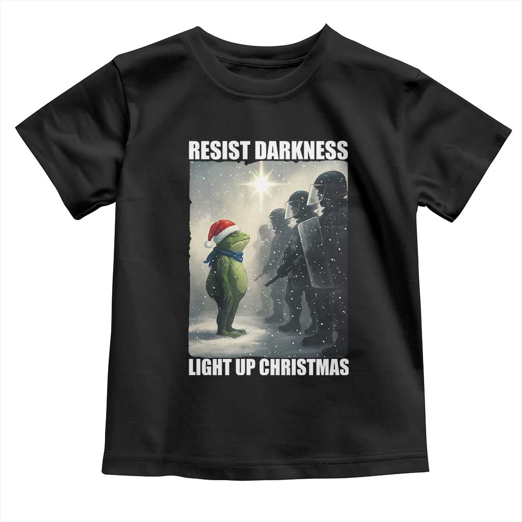 Resist Frog Christmas Toddler T Shirt Funny Portland Protest ICE Activist Meme - Wonder Print Shop
