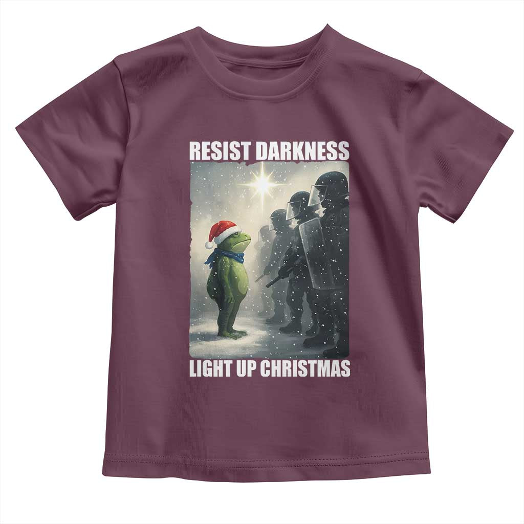Resist Frog Christmas Toddler T Shirt Funny Portland Protest ICE Activist Meme - Wonder Print Shop