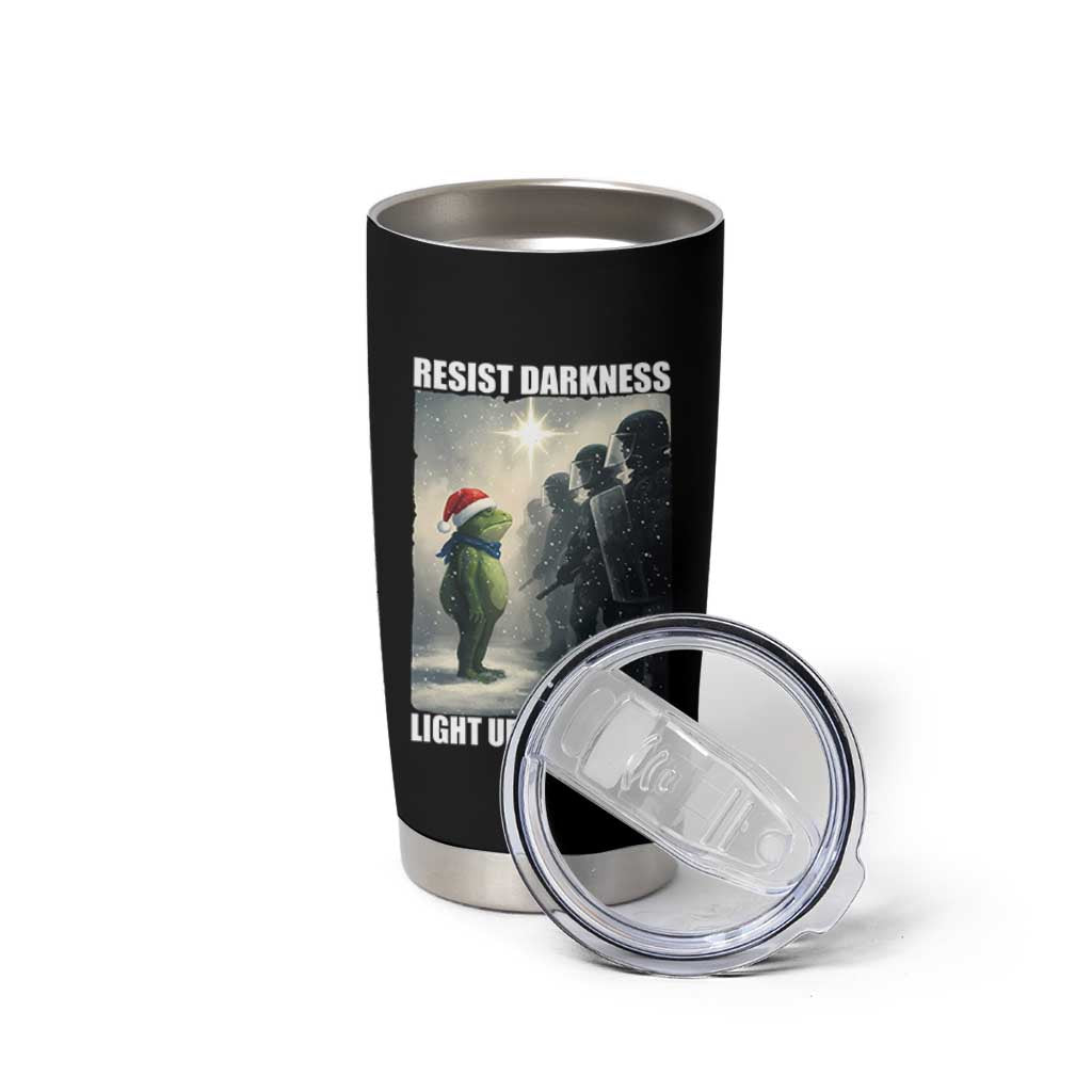 Resist Frog Christmas Tumbler Cup Funny Portland Protest ICE Activist Meme - Wonder Print Shop