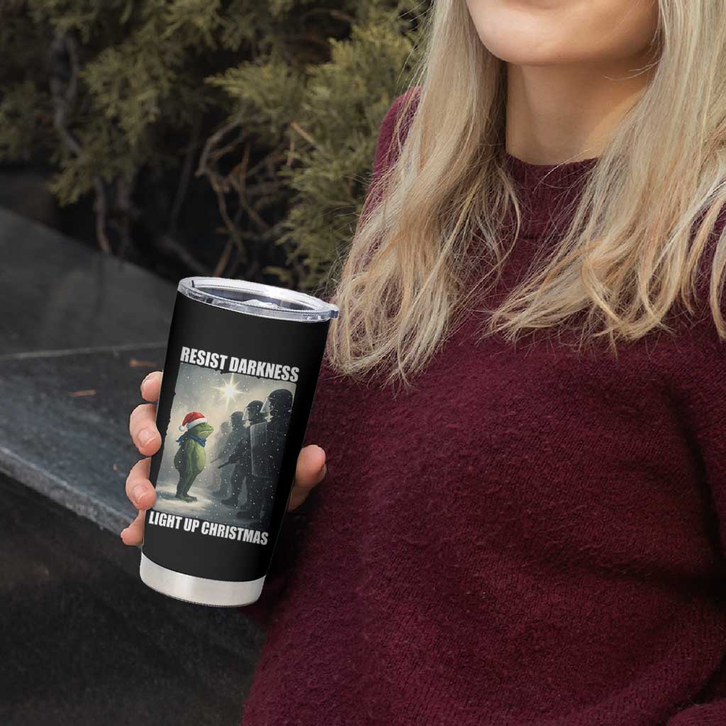 Resist Frog Christmas Tumbler Cup Funny Portland Protest ICE Activist Meme - Wonder Print Shop