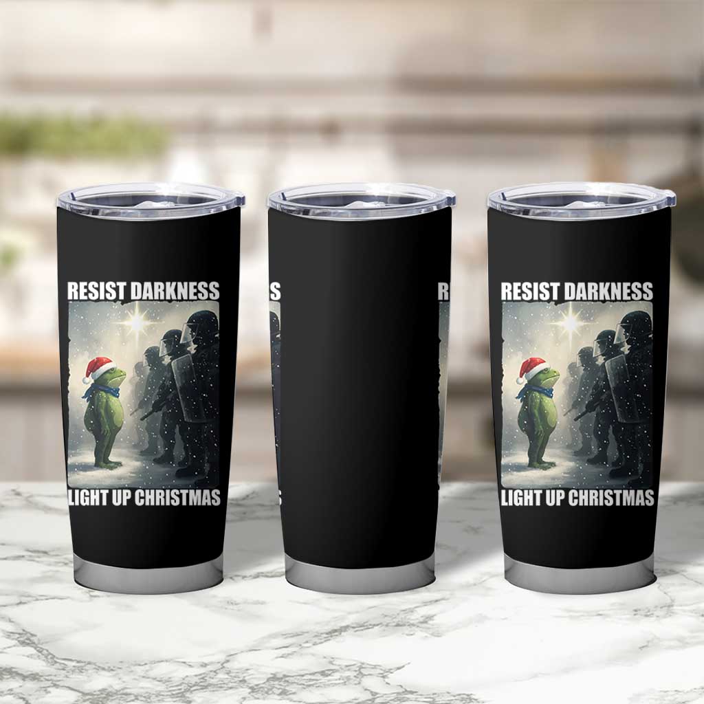 Resist Frog Christmas Tumbler Cup Funny Portland Protest ICE Activist Meme - Wonder Print Shop