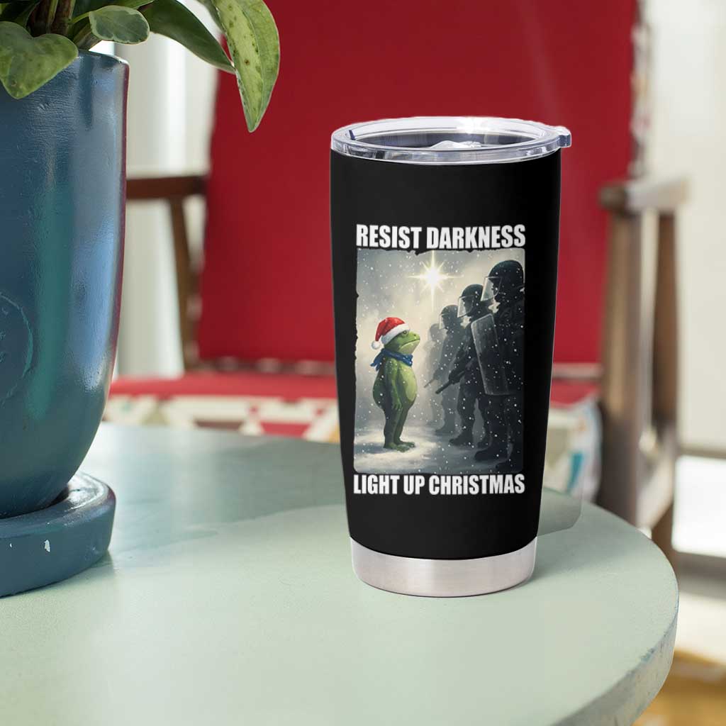 Resist Frog Christmas Tumbler Cup Funny Portland Protest ICE Activist Meme - Wonder Print Shop