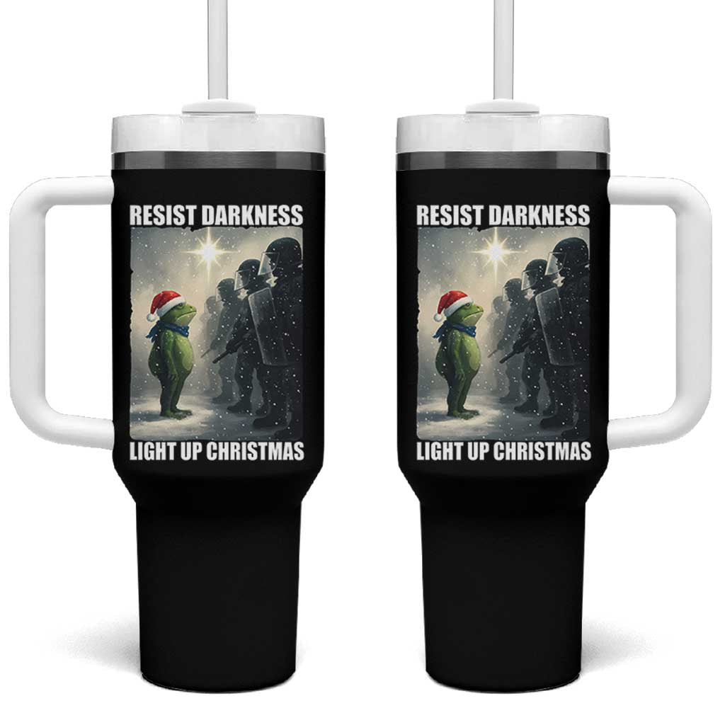 Resist Frog Christmas Tumbler With Handle Funny Portland Protest ICE Activist Meme - Wonder Print Shop
