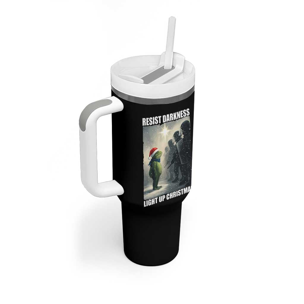 Resist Frog Christmas Tumbler With Handle Funny Portland Protest ICE Activist Meme - Wonder Print Shop