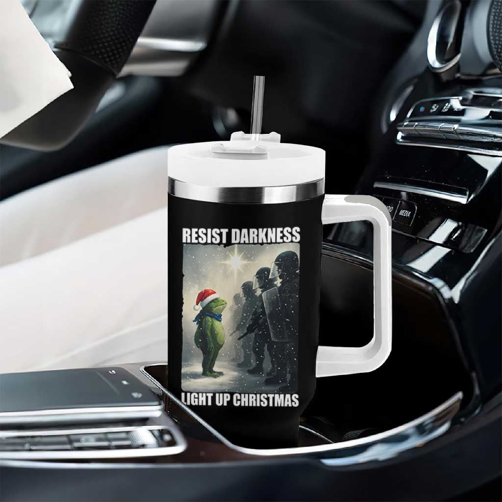 Resist Frog Christmas Tumbler With Handle Funny Portland Protest ICE Activist Meme - Wonder Print Shop