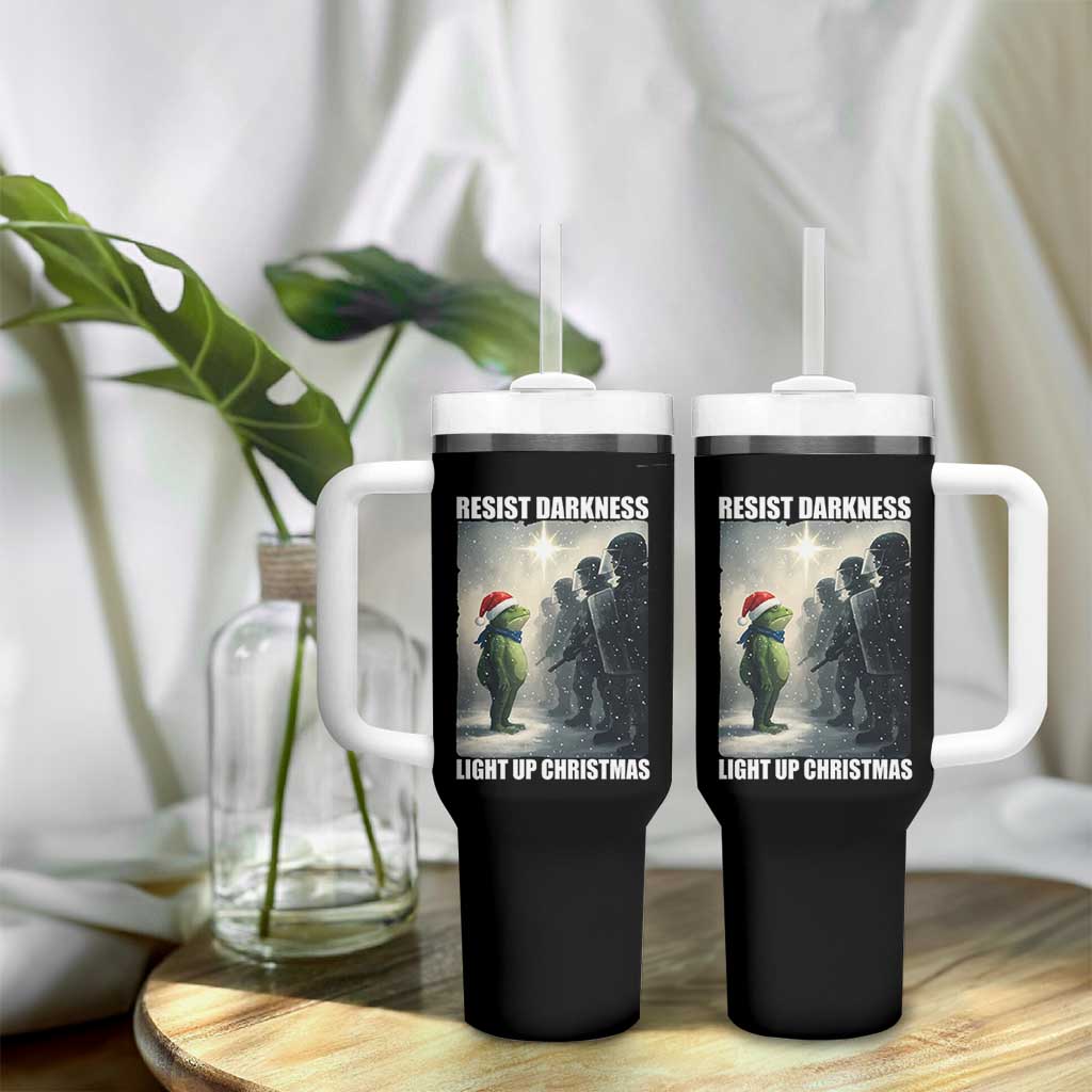 Resist Frog Christmas Tumbler With Handle Funny Portland Protest ICE Activist Meme - Wonder Print Shop