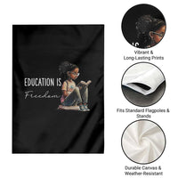 Education Freedom Garden Flag Black Teacher Books - Wonder Print Shop