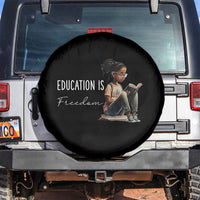 Education Freedom Spare Tire Cover Black Teacher Books - Wonder Print Shop
