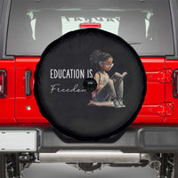 Education Freedom Spare Tire Cover Black Teacher Books - Wonder Print Shop