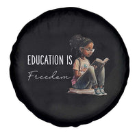 Education Freedom Spare Tire Cover Black Teacher Books - Wonder Print Shop