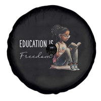 Education Freedom Spare Tire Cover Black Teacher Books - Wonder Print Shop