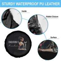 Education Freedom Spare Tire Cover Black Teacher Books - Wonder Print Shop