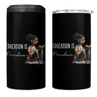 Education Freedom 4 in 1 Can Cooler Tumbler Black Teacher Books - Wonder Print Shop