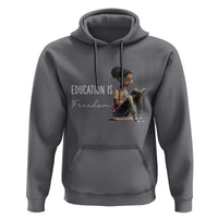 Education Freedom Hoodie Black Teacher Books - Wonder Print Shop