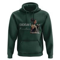 Education Freedom Hoodie Black Teacher Books - Wonder Print Shop