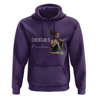 Education Freedom Hoodie Black Teacher Books - Wonder Print Shop