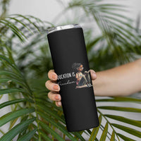 Education Freedom Skinny Tumbler Black Teacher Books - Wonder Print Shop