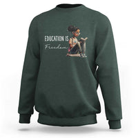 Education Freedom Sweatshirt Black Teacher Books - Wonder Print Shop
