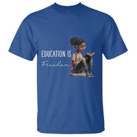 Education Freedom T Shirt Black Teacher Books - Wonder Print Shop