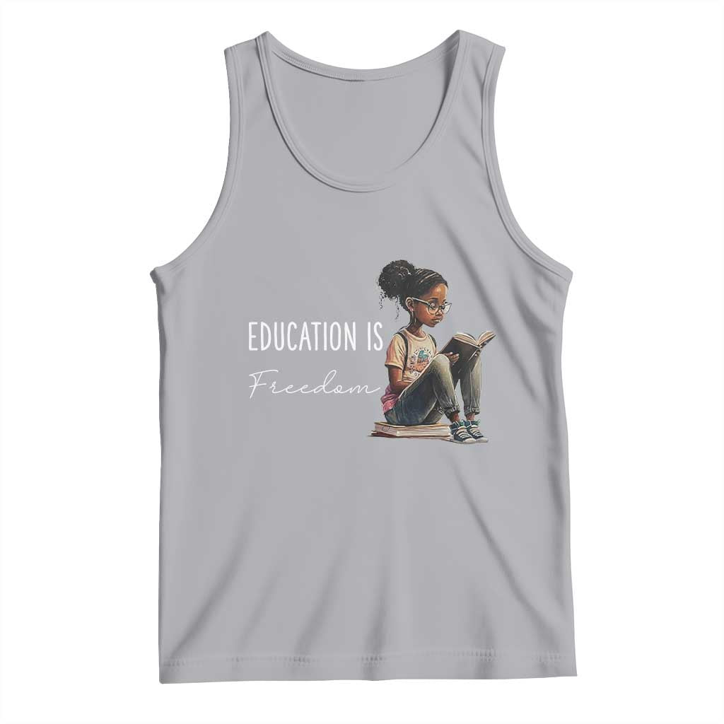 Education Freedom Tank Top Black Teacher Books - Wonder Print Shop