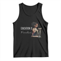 Education Freedom Tank Top Black Teacher Books - Wonder Print Shop