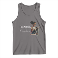 Education Freedom Tank Top Black Teacher Books - Wonder Print Shop