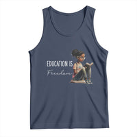 Education Freedom Tank Top Black Teacher Books - Wonder Print Shop