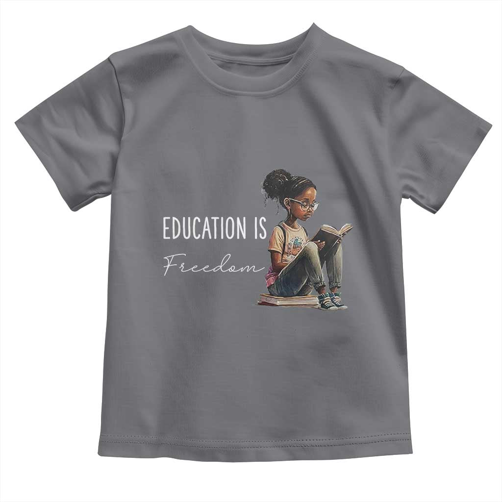 Education Freedom Toddler T Shirt Black Teacher Books - Wonder Print Shop