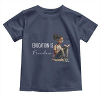 Education Freedom Toddler T Shirt Black Teacher Books - Wonder Print Shop