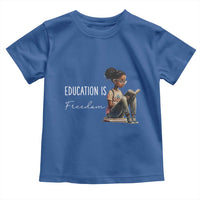 Education Freedom Toddler T Shirt Black Teacher Books - Wonder Print Shop