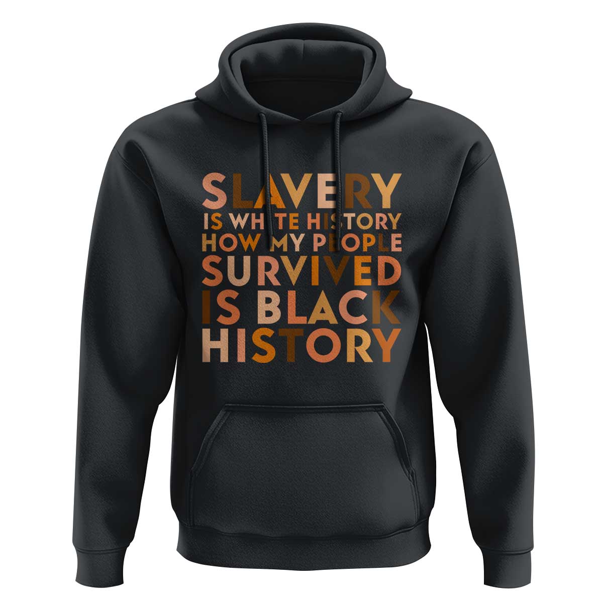 Black History Melanin Hoodie Slavery Is White History How My People Survived Is Black History - Wonder Print Shop
