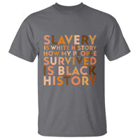Black History Melanin T Shirt Slavery Is White History How My People Survived Is Black History - Wonder Print Shop