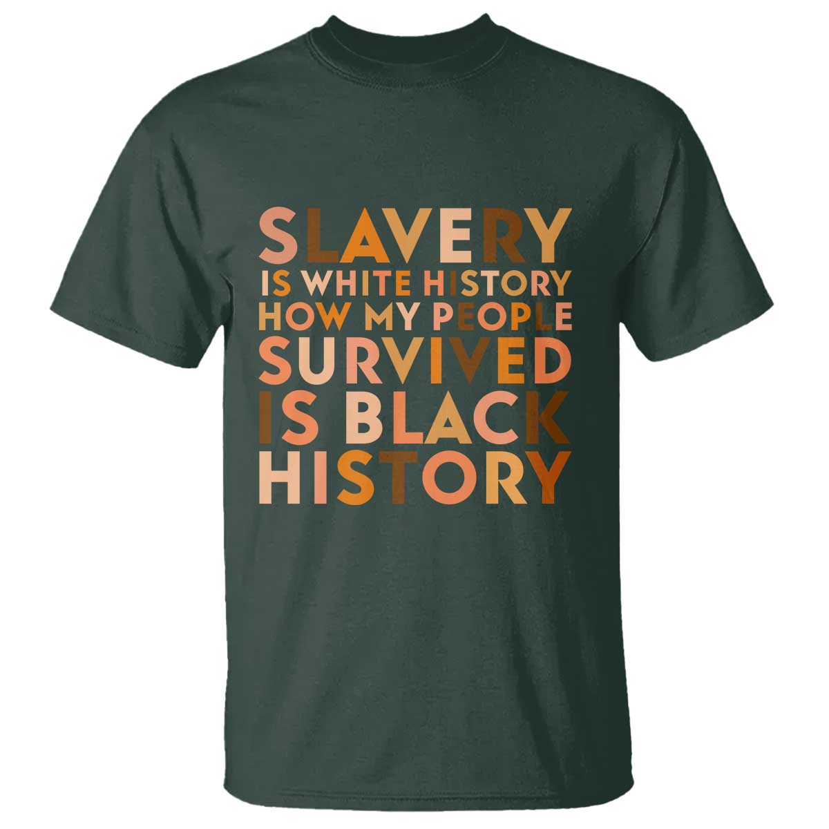 Black History Melanin T Shirt Slavery Is White History How My People Survived Is Black History - Wonder Print Shop