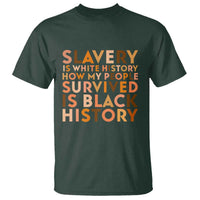 Black History Melanin T Shirt Slavery Is White History How My People Survived Is Black History - Wonder Print Shop