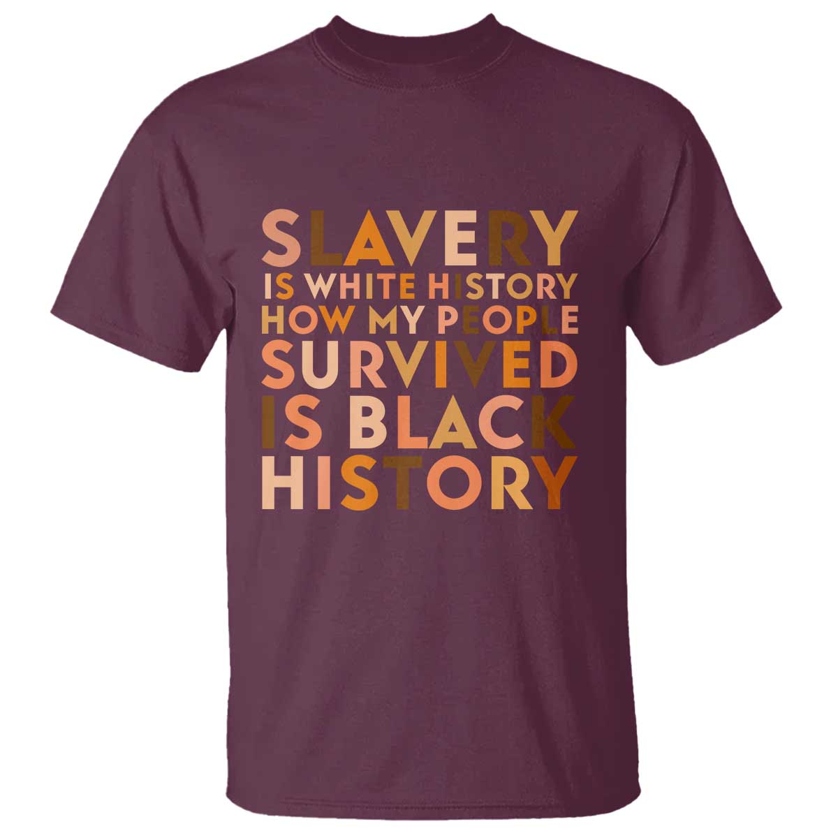 Black History Melanin T Shirt Slavery Is White History How My People Survived Is Black History - Wonder Print Shop