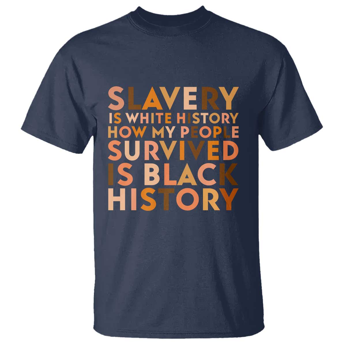 Black History Melanin T Shirt Slavery Is White History How My People Survived Is Black History - Wonder Print Shop