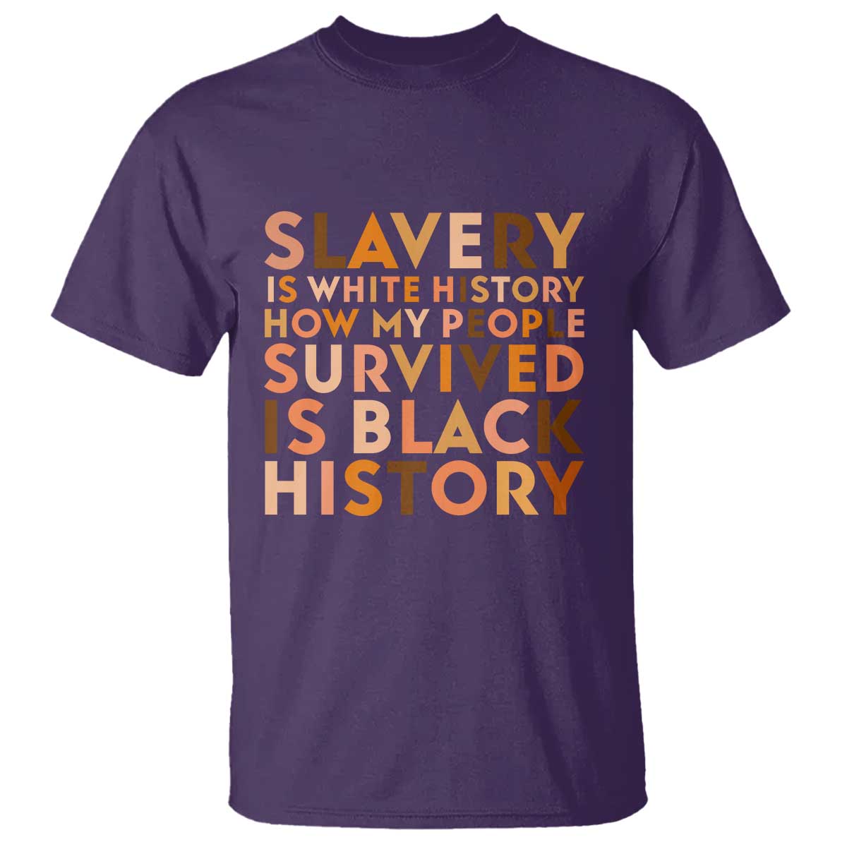 Black History Melanin T Shirt Slavery Is White History How My People Survived Is Black History - Wonder Print Shop