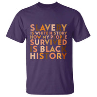 Black History Melanin T Shirt Slavery Is White History How My People Survived Is Black History - Wonder Print Shop