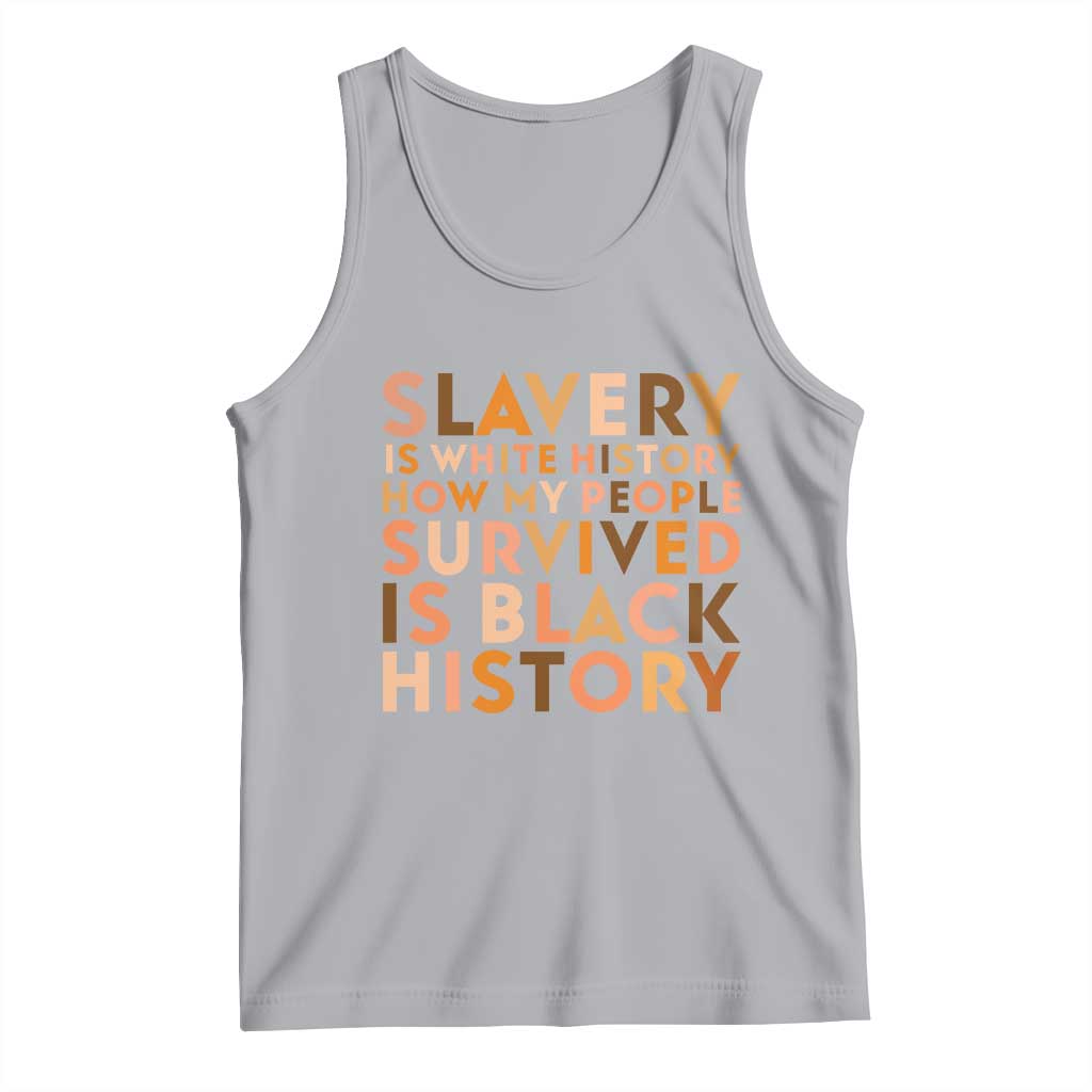 Black History Melanin Tank Top Slavery Is White History How My People Survived Is Black History - Wonder Print Shop