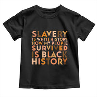 Black History Melanin Toddler T Shirt Slavery Is White History How My People Survived Is Black History - Wonder Print Shop