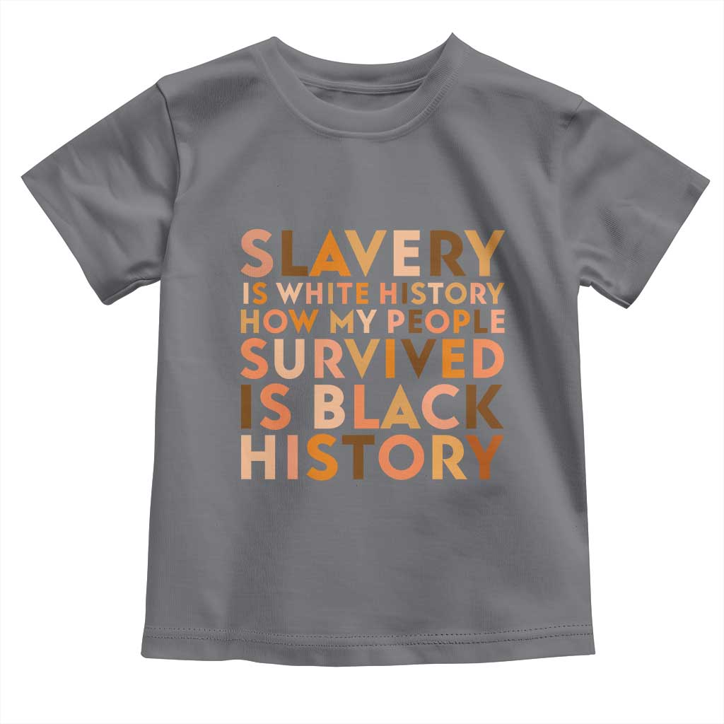 Black History Melanin Toddler T Shirt Slavery Is White History How My People Survived Is Black History - Wonder Print Shop