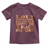 Black History Melanin Toddler T Shirt Slavery Is White History How My People Survived Is Black History - Wonder Print Shop
